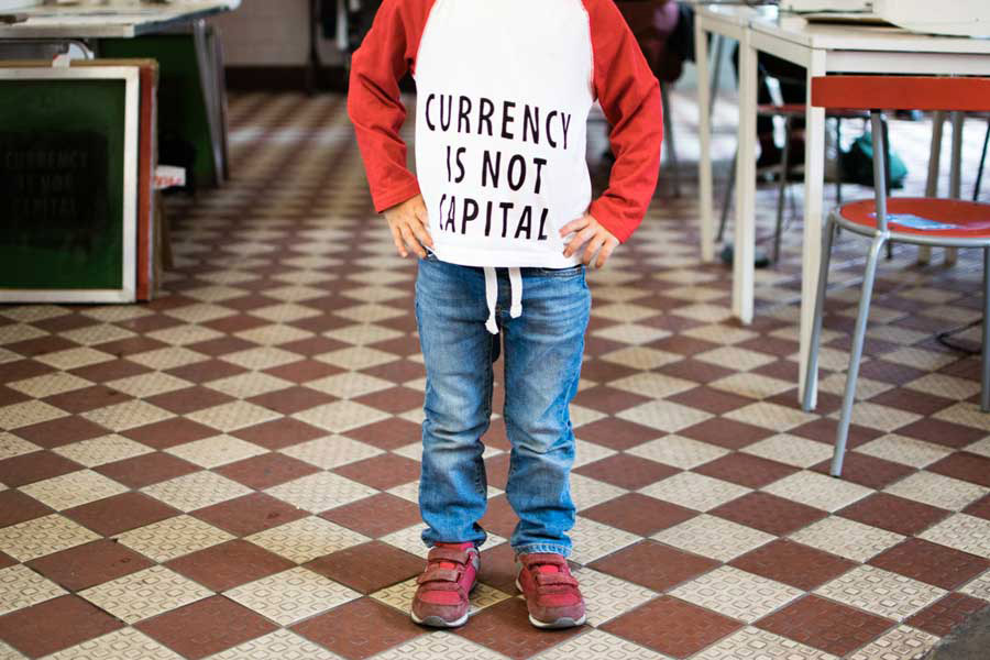 screen printed currency is not capital t-shirt