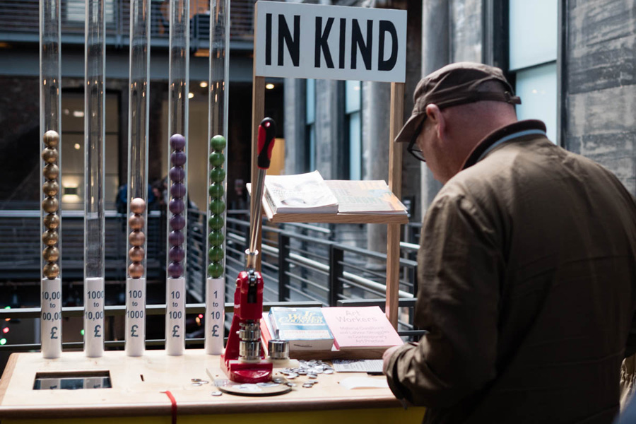 in kind booth in glasgow cca for glasgow international opening
