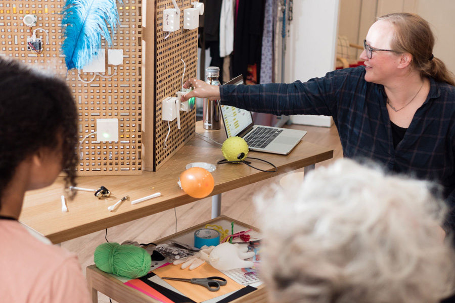 bettina demonstrating new tech in swap market